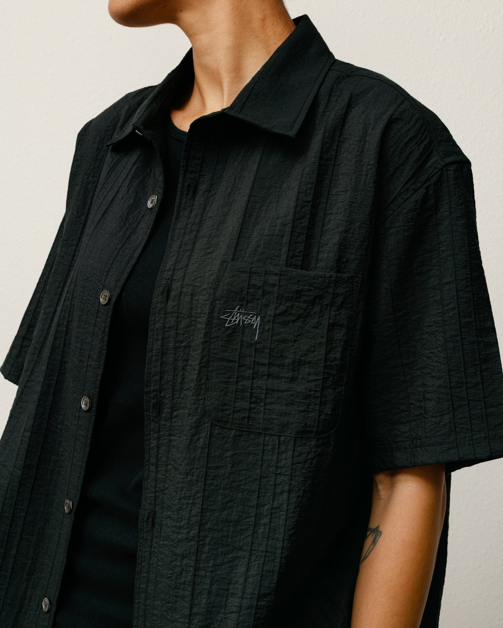PLEATED TEXTURED SHIRT - Image 4