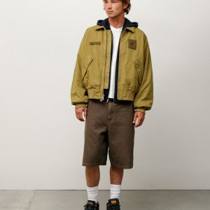 WASHED CANVAS WORK SHORT