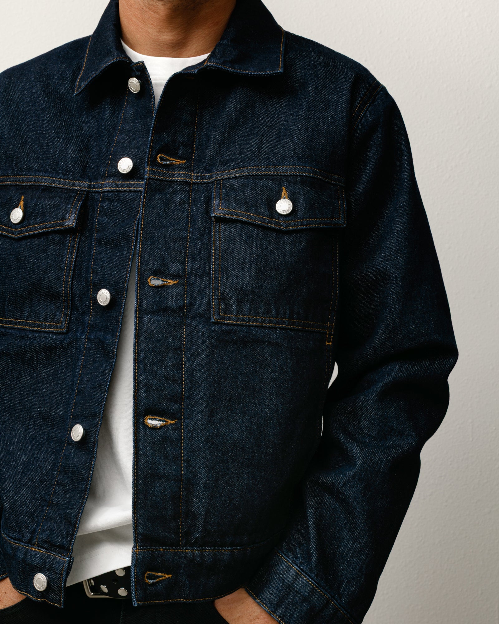LINED DENIM TRUCKER JACKET - Image 2