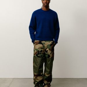 WAFFLE KNIT CASHMERE CREW