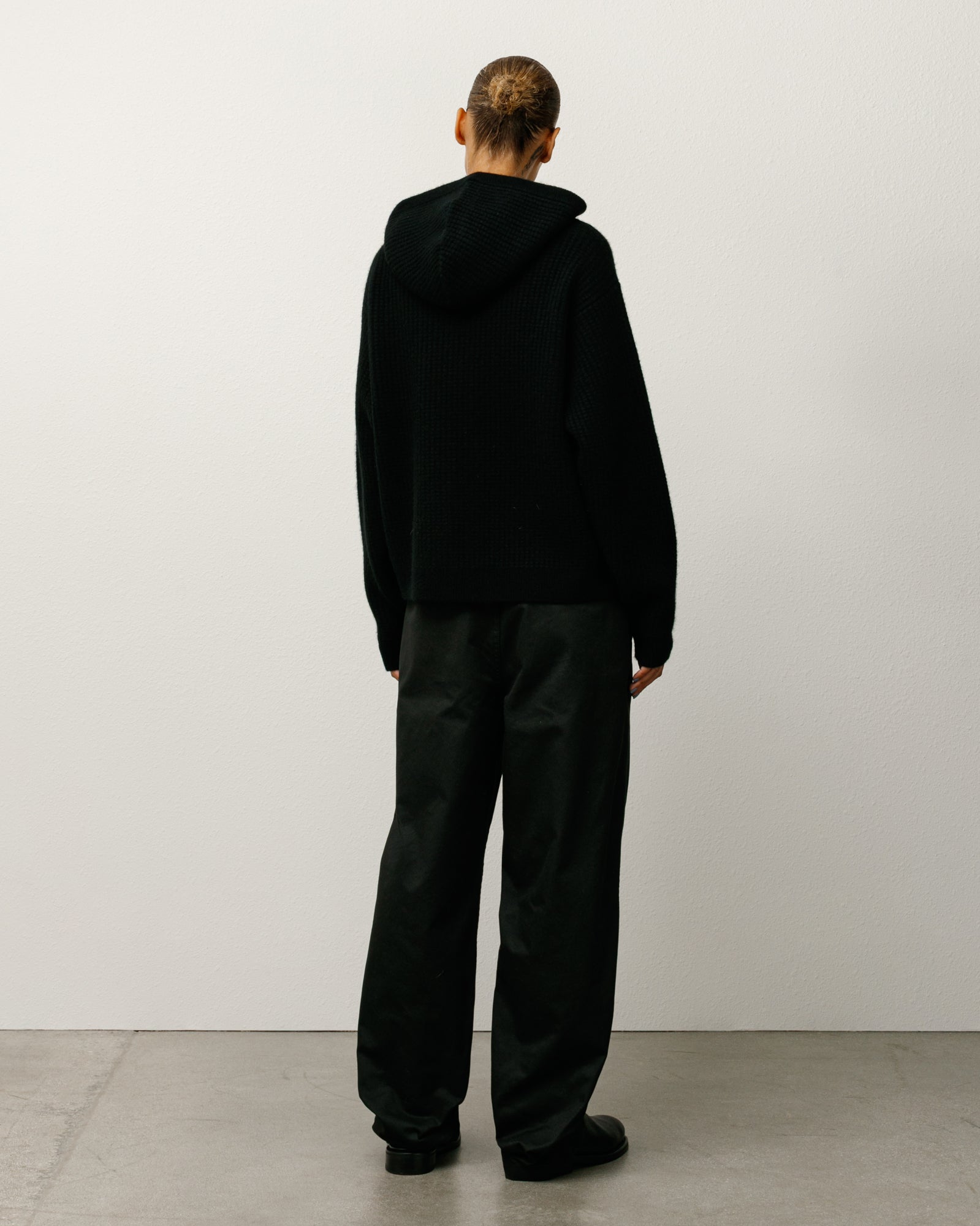 WAFFLE CASHMERE ZIP HOOD SWEATER - Image 5