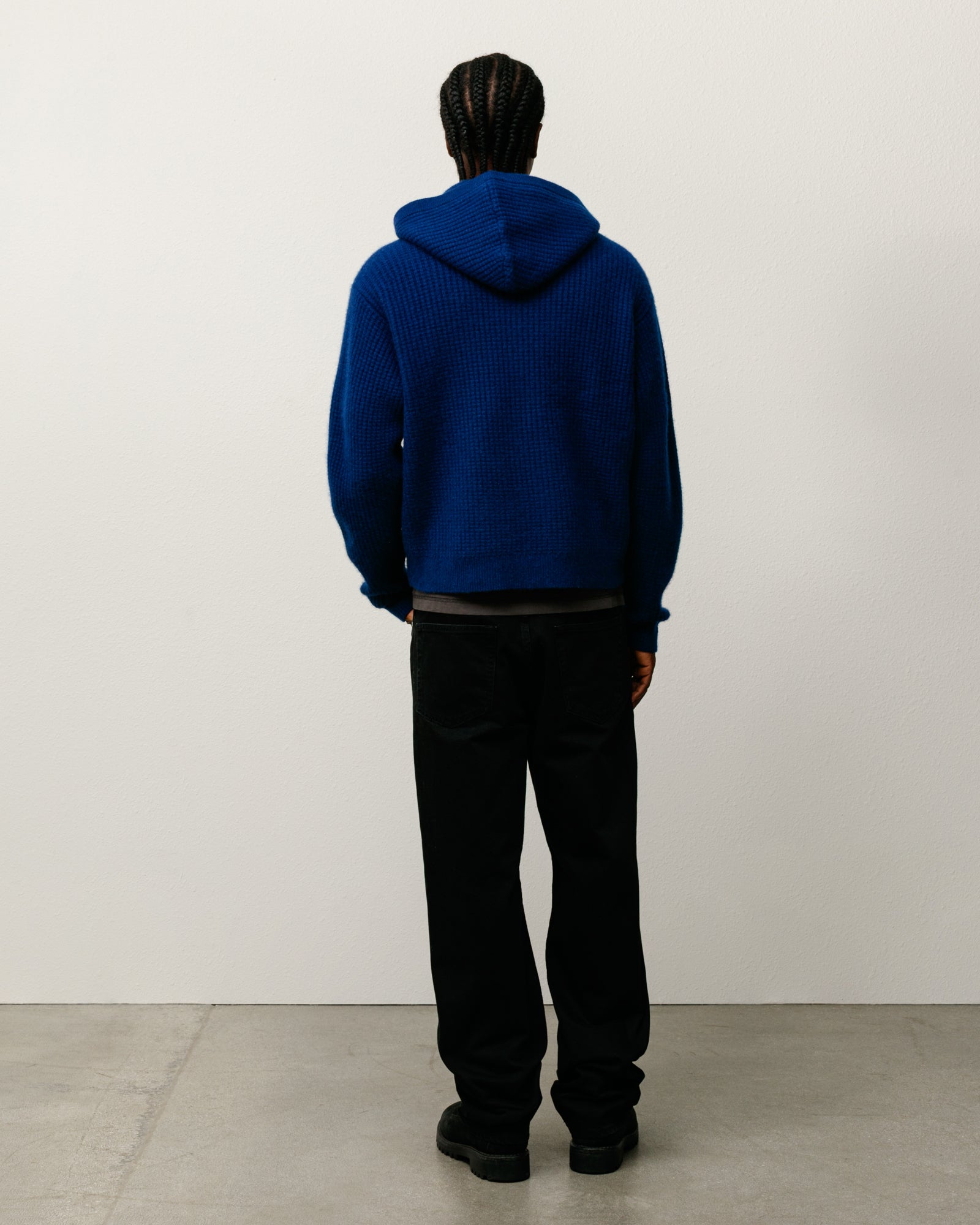 WAFFLE CASHMERE ZIP HOOD SWEATER - Image 2