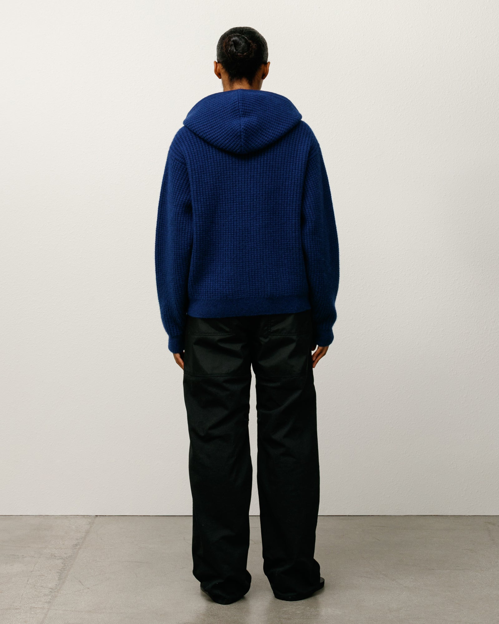 WAFFLE CASHMERE ZIP HOOD SWEATER - Image 5