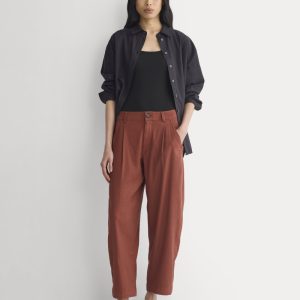 The Everywhere Pant in Stretch Linen | Henna Red